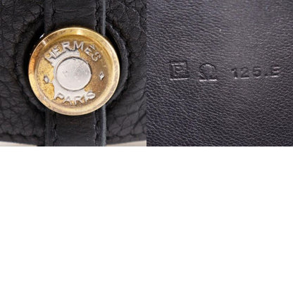 Hermes Dogon Long Taurillon Clemence Black □P Unisex Long Wallet