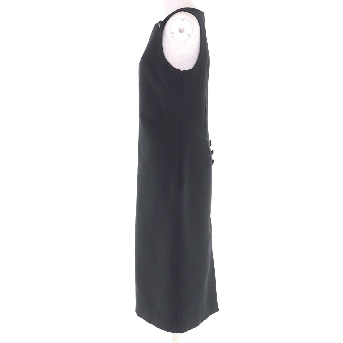 Gucci 100% Cotton GG Button Dress Black 42 with Hanger Garment Made — view 2