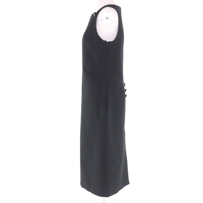 Gucci 100% Cotton GG Button Dress Black 42 with Hanger Garment Made — view 2