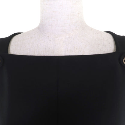 Gucci 100% Cotton GG Button Dress Black 42 with Hanger Garment Made — view 4