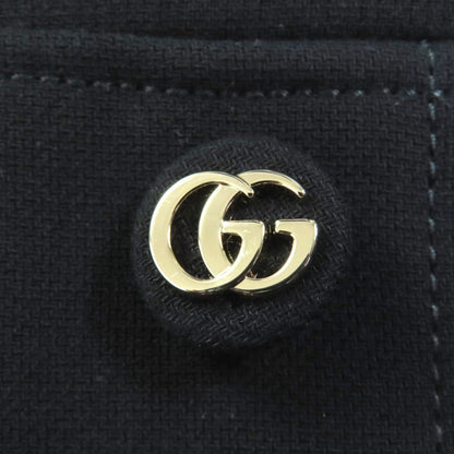 Gucci 100% Cotton GG Button Dress Black 42 with Hanger Garment Made — view 6