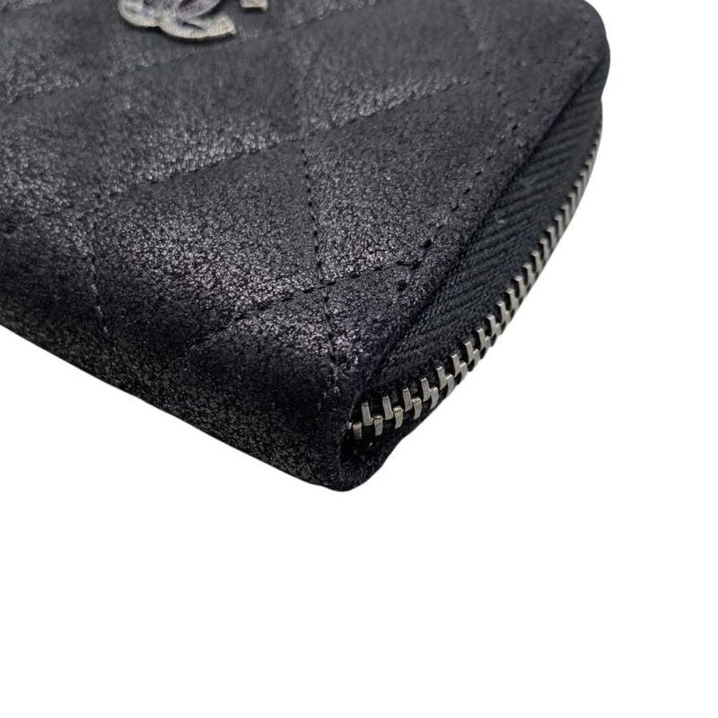 Chanel Card Case Coin Case Chain Me Coin Purse Matelasse Goatskin Coco Mark