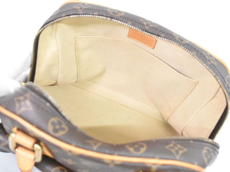 Authentic Louis Vuitton LV Manhattan PM Monogram Handbag Brown M40026 Manhattan