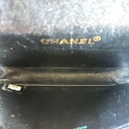 CHANEL 24K Vintage Chocolate Bar Bag Lambskin Leather Quilted Purse