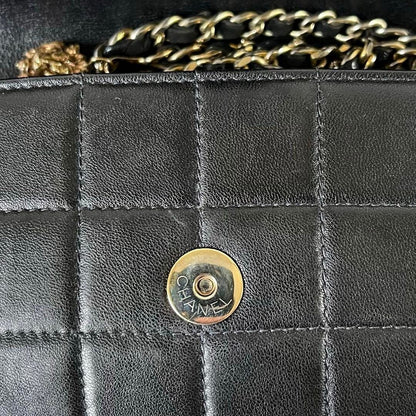 CHANEL 24K Vintage Chocolate Bar Bag Lambskin Leather Quilted Purse