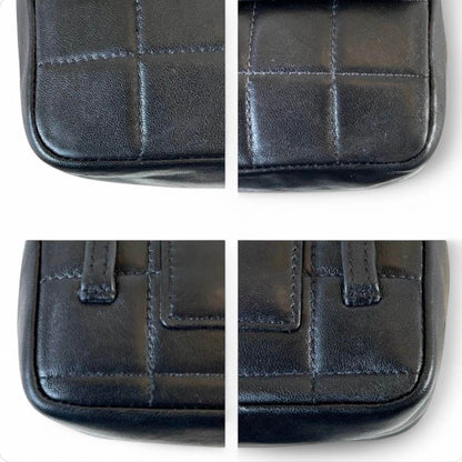 CHANEL 24K Vintage Chocolate Bar Bag Lambskin Leather Quilted Purse