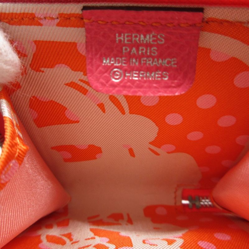 Hermes Azap Silk Inn Compact Vaux Epson C Engraved (2018) Rose Azalea Coin Case