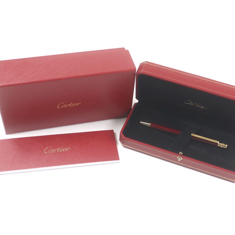 Cartier Santos De Cartier Love Twist Ballpoint Pen Bordeaux Gold With Box And