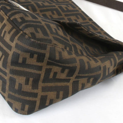 Fendi Zucca Mamma Bucket Shoulder Bag Canvas Brown