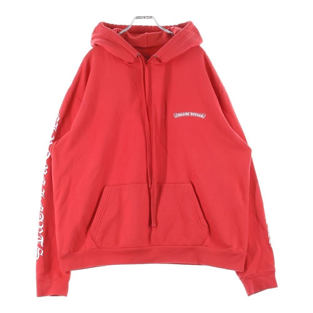 Chrome Hearts Sweatshirt Plvr Back Scroll Label Print Arm Pullover Hoodie Red