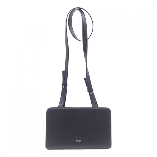 Christian Dior Bag Crossbody Leather Black Purse