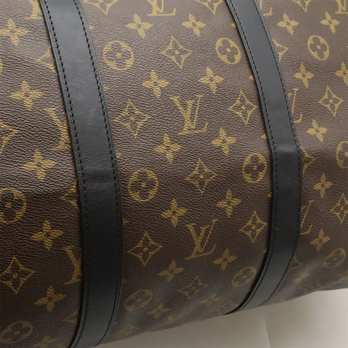 Louis Vuitton Monogram Macassar Keepall Bandoliere 55 Boston Bag Travel Bag