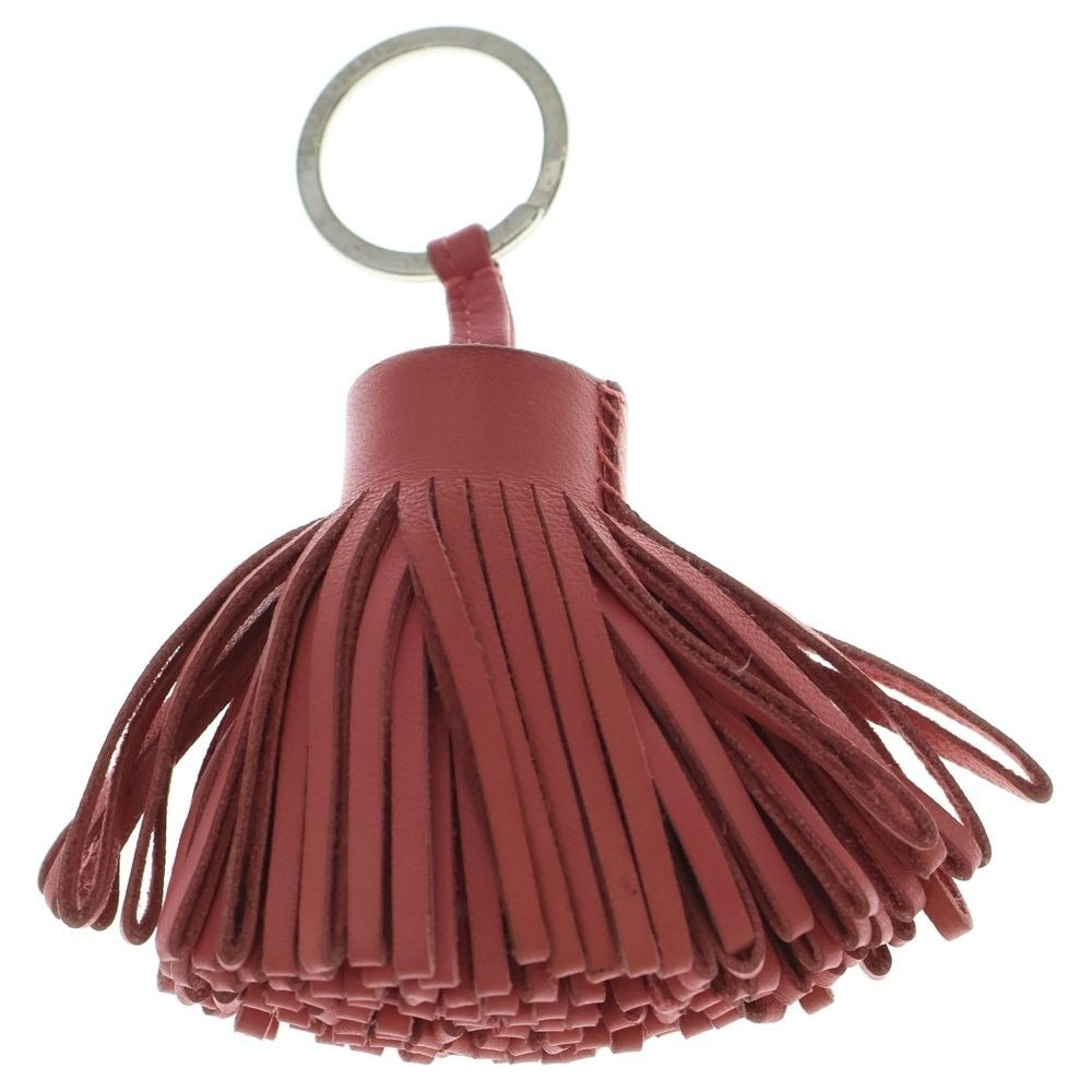 Hermes Carmen Key Charm Bag Ring Pink Leather Agneau Milo Silver
