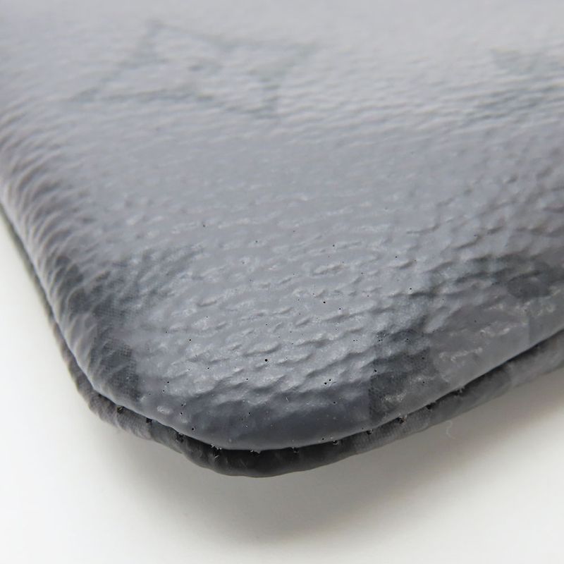 Louis Vuitton Coin Case Pochette Cles M80905 Monogram Eclipse Gray Black Silver