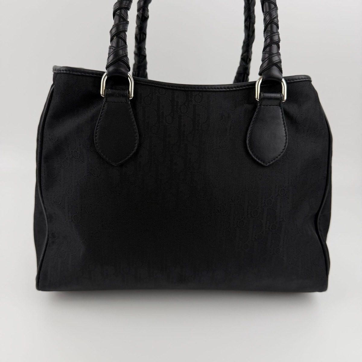 Dior Tote Black Canvas Vintage — view 5