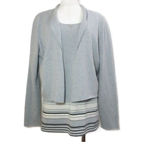 Chanel Identification Vintage 00c Ensemble Knit Cashmere Casual Cardigan