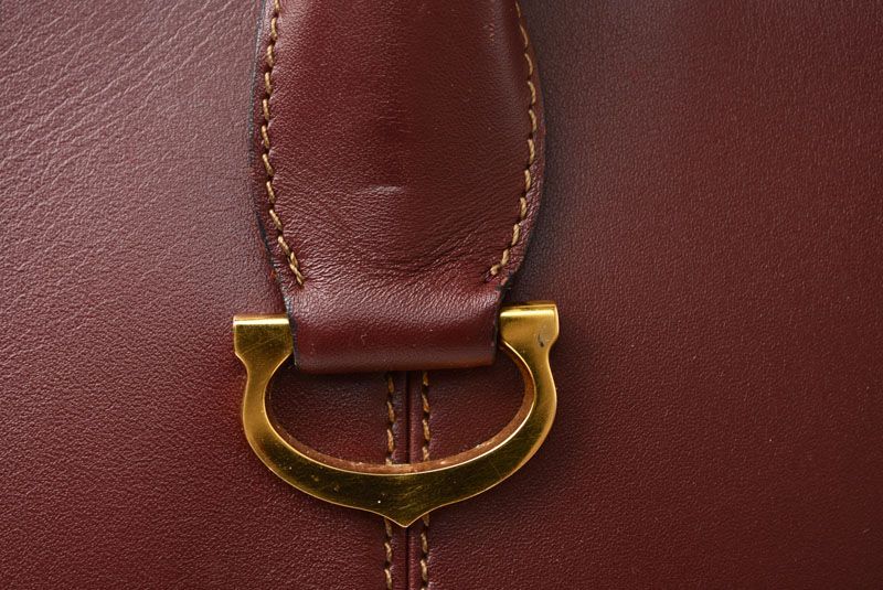 Cartier Tote Bag Must Line Cartier Bag Vintage Leather Bordeaux