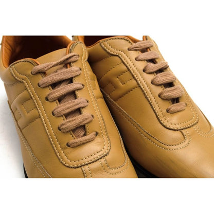 Hermes Shoes Sneakers Low Cut Women Leather Beige Quick — view 6