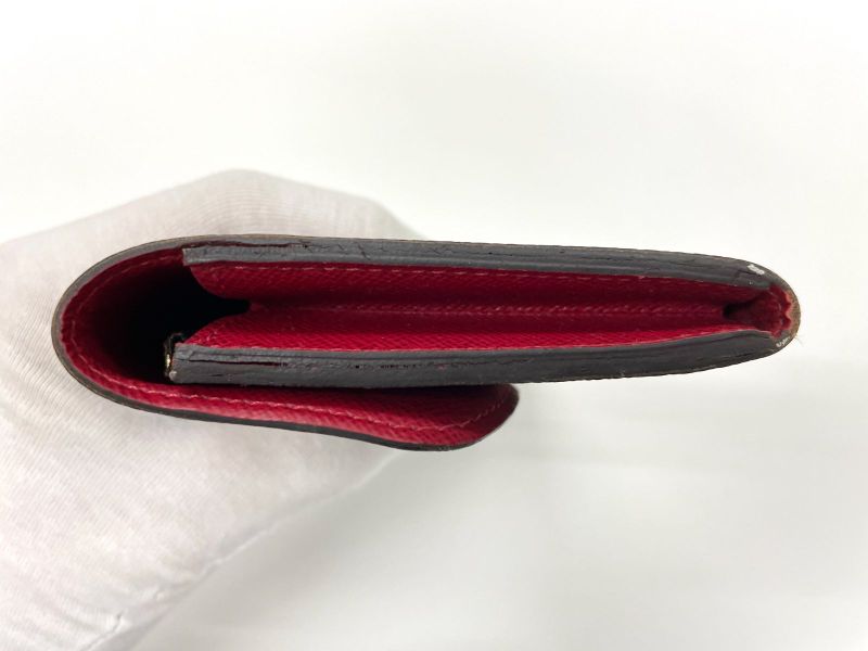 Louis Vuitton Damier Portefeuille Emilie Zipper Long Wallet N63544 Ebène Brown