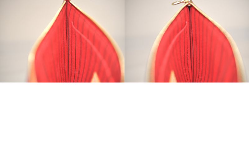 Louis Vuitton Monogram Neverfull GM Pouch Wallet Clutch Bag Red 3393n