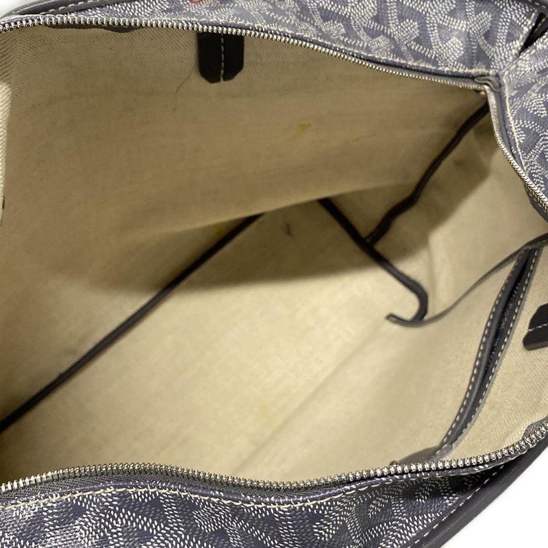 Goyard Handbag Artois PM Dark Gray With Initials Leather