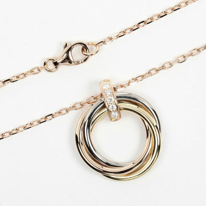 Cartier Trinity 18K Gold (YG X PG X WG) X Diamonds X Three Colors Ladies 8.8g