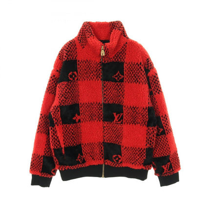 Louis Vuitton Jacket Damier Fleece Wool Red Black