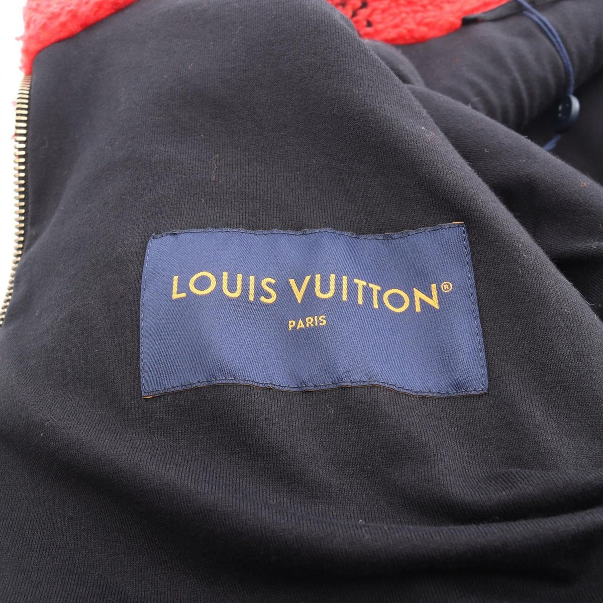 Louis Vuitton Jacket Damier Fleece Wool Red Black — view 3