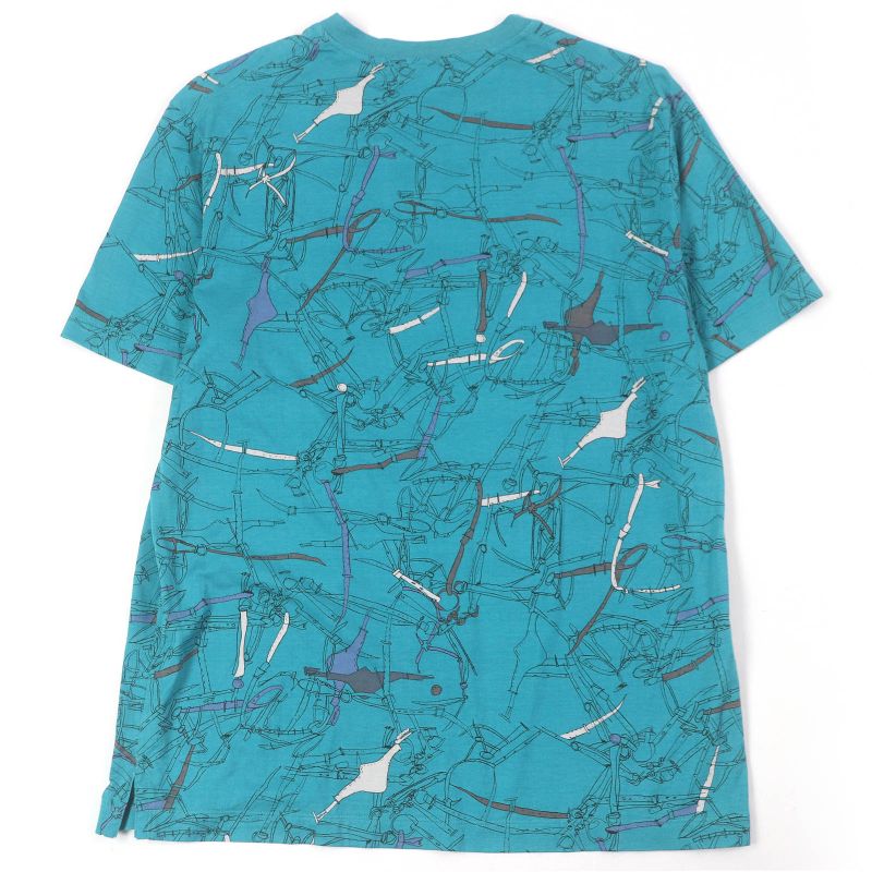 Hermes 100% Cotton Belt Crew Neck Short Sleeves Cut And Sewn Short Sleeve