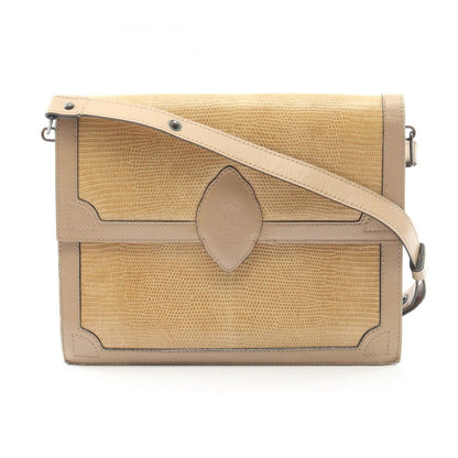 Saint Laurent Yves Shoulder Bag Cassandra Beige Exotic Cles Leather