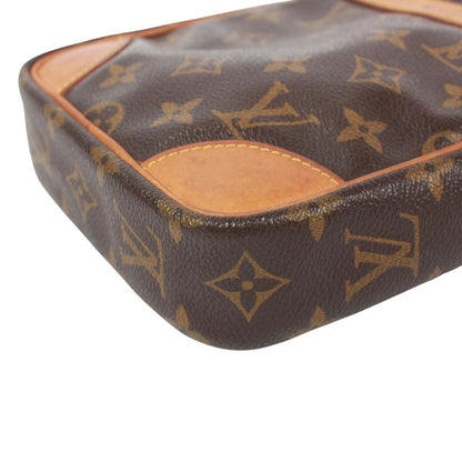 Louis Vuitton Danube Monogram Leather Brown Shoulder Bag Gold — view 5