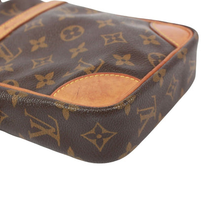 Louis Vuitton Danube Monogram Leather Brown Shoulder Bag Gold — view 6