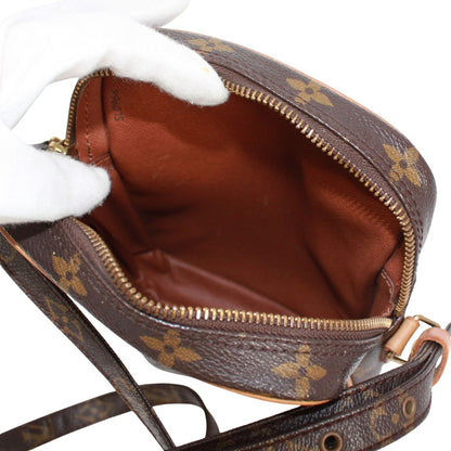 Louis Vuitton Danube Monogram Leather Brown Shoulder Bag Gold — view 7