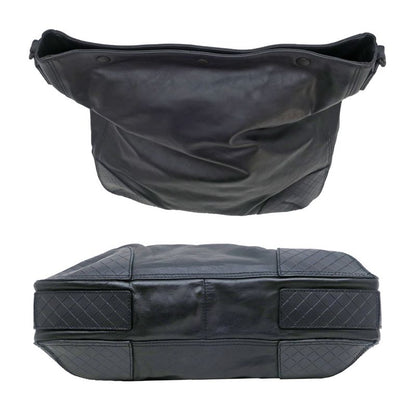 Bottega Veneta Shoulder Bag Black Intrecciato Men's