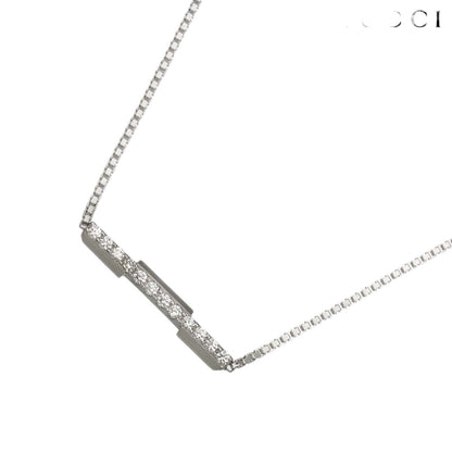 Gucci Link to Love Diamond Necklace 45 cm 18k WG White Gold