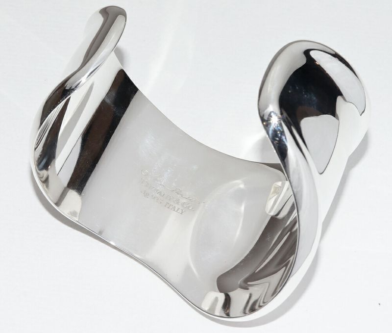 Tiffany & Co Bangle SV Elsa Peretti Small Bone Cuff Bangle Medium For Right Hand