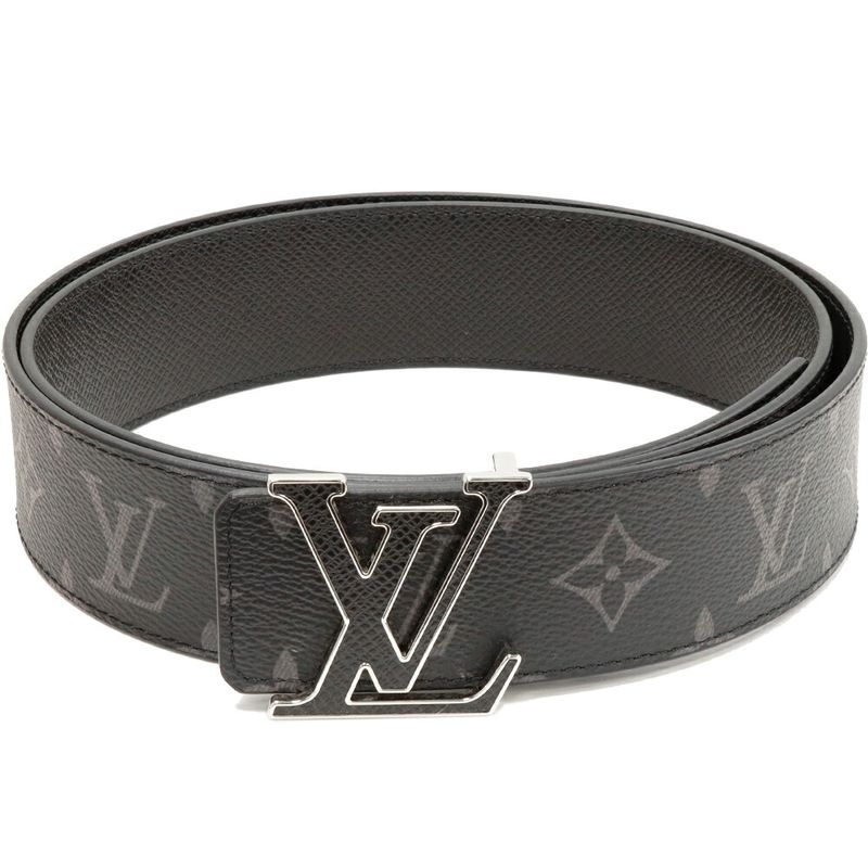 Louis Vuitton Men's Belt Taiga Llama Noir Black (black) Belt LV Initials 40mm