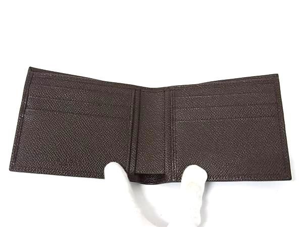 Bvlgari Leather Bifold Wallet Billfold Card Holder Men's Women's Brown Fu2217