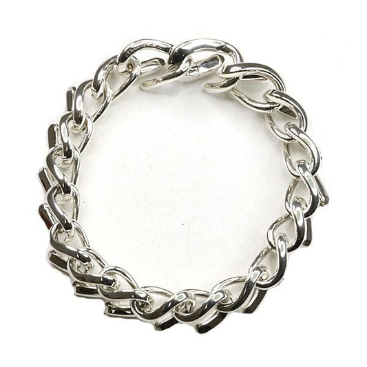 Tiffany & Co Forge Link Bracelet High Polish Star Ring Silver