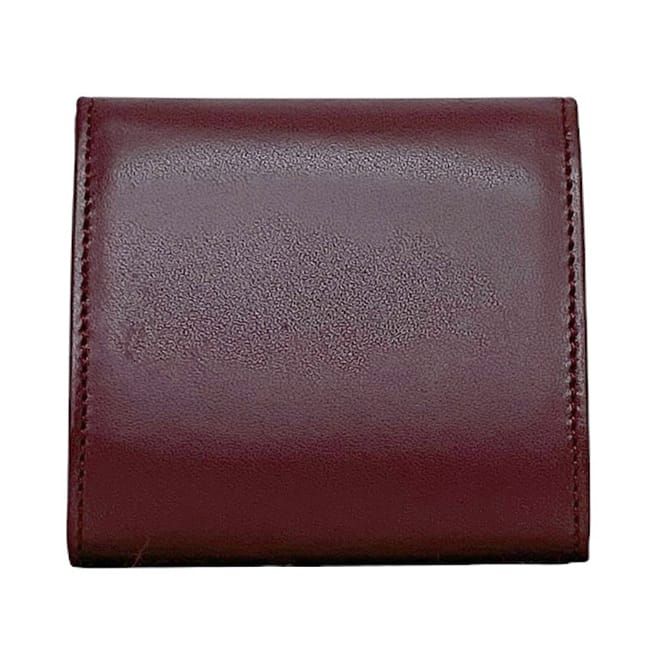 Cartier Coin Case Bordeaux Must Excellent Condition Coin Purse Leather Preowned