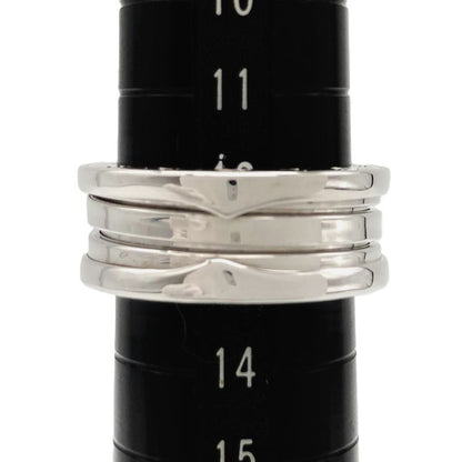 Bulgari Bvlgari B-zero1 2 Band Ring #54 18K White Gold 102g White Togo Old