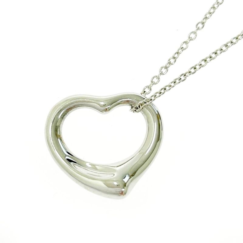 Tiffany & Co Tiffany & Co Silver Elsa Peretti Open Heart Necklace 2.9g 925