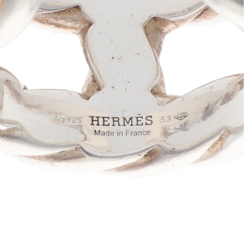 Hermes Pallard Silver Ring Men's 53 12