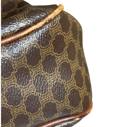 Celine Triumph Turnlock Macadam Pattern Hobo Bag Triomphe Turnlock Macadam