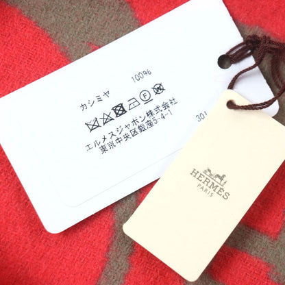  Hermes Dre Buckle 100% Cashmere Fringed Scarf Glaze Pink With Box Made In