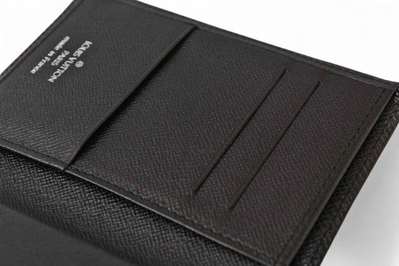 Louis Vuitton Bifold Wallet Billfold Louis Vuitton Foldable Wallet Taiga Ardoise