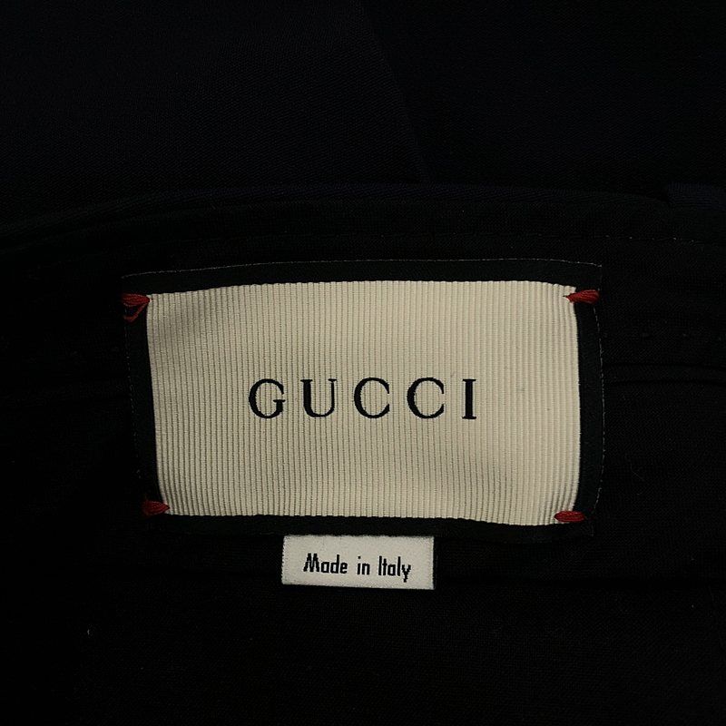 Gucci | 2018 | Webline Rayon Trouser Pants | 42 | Navy Red | Women's