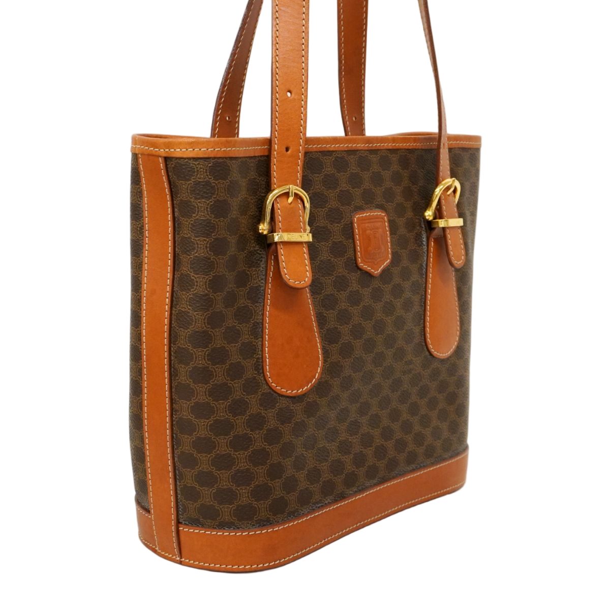Celine Tote Macadam Brown Gold — view 2