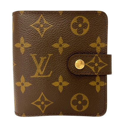 Louis Vuitton Compact Zip Monogram Bifold Wallet Canvas