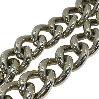 Christian DIOR Necklace Chain Necklace Choker Accessory Small Metal Silver Black